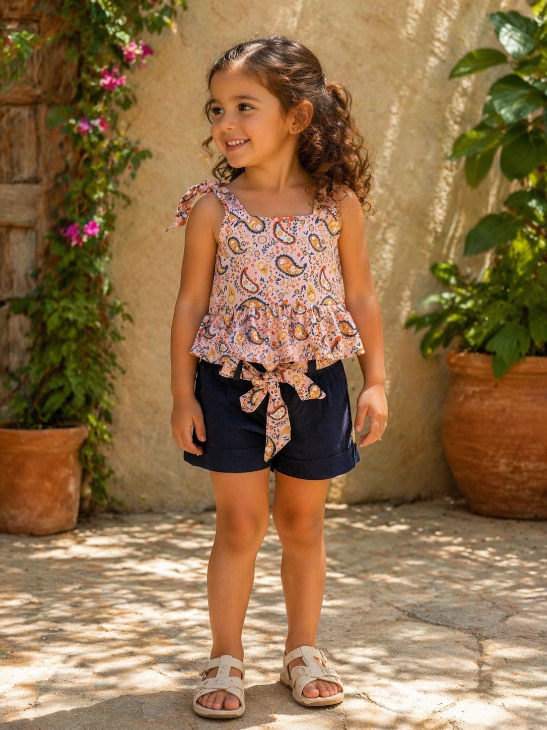 Conjunto bata paisley e short