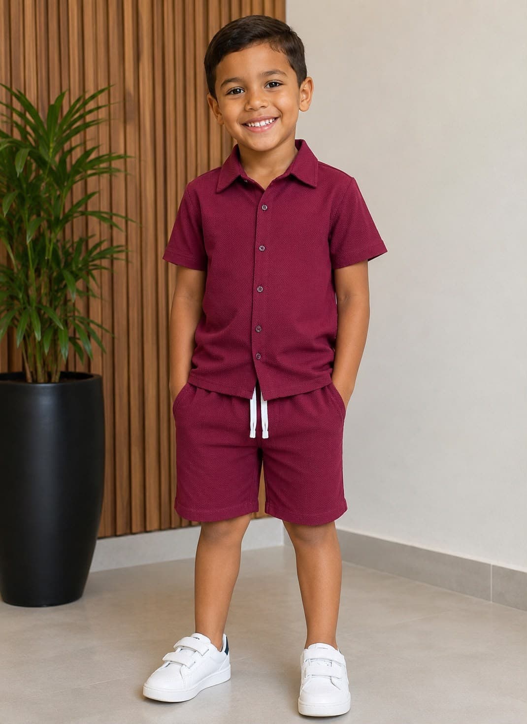 Conjunto texturizado vinho