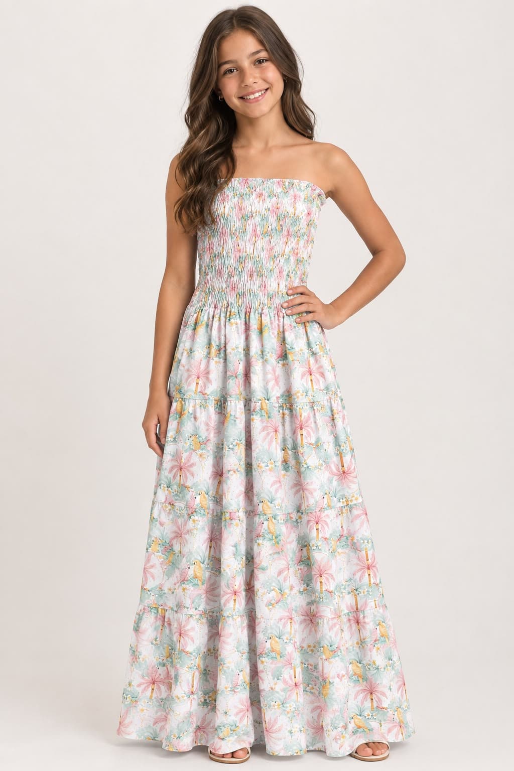 Vestido longo floral delicado