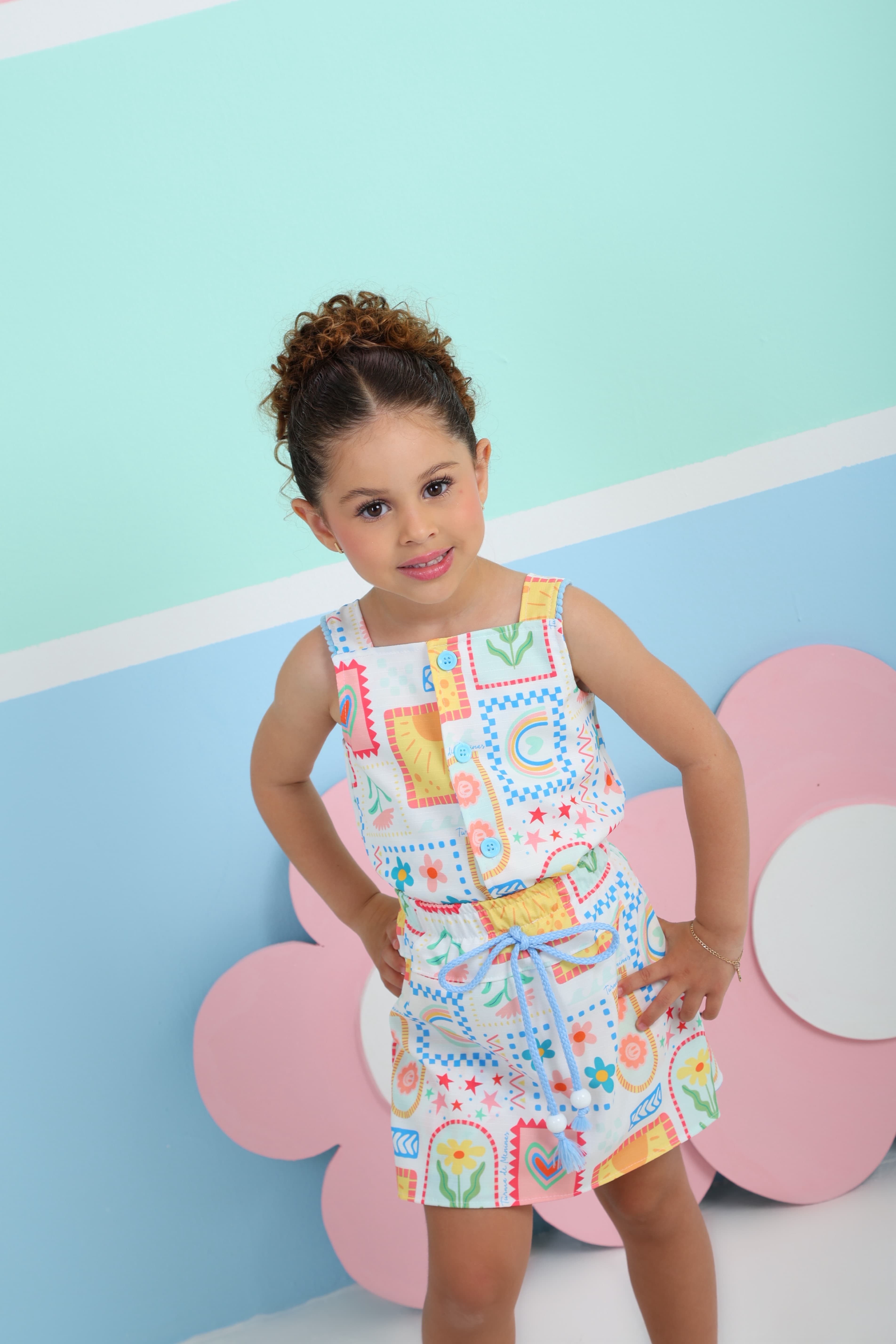 Combinadinho short saia patch colorido - Imagem 3